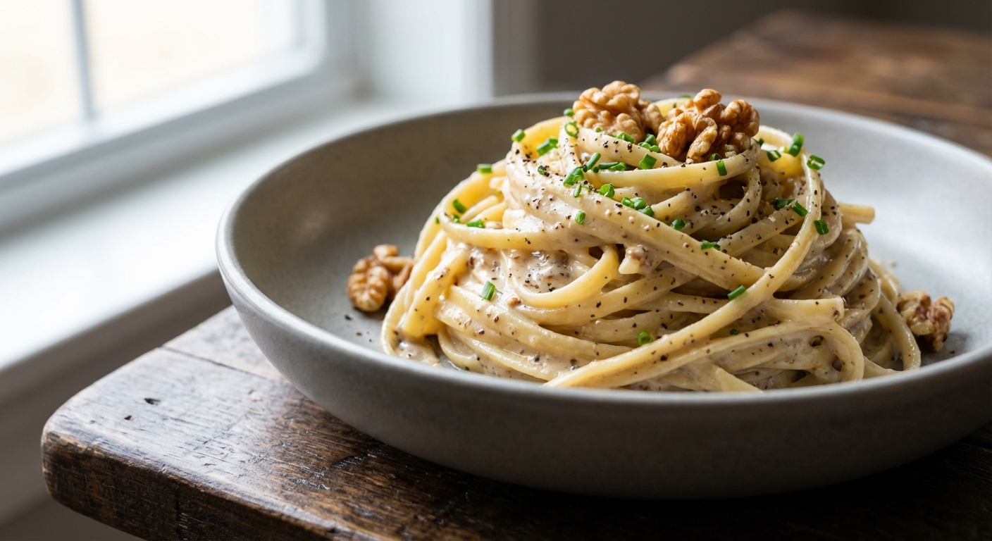 Linguine with Creamy Walnut Sauce