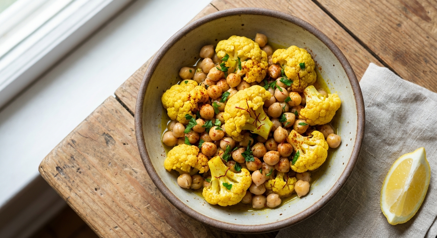 Marinated Chickpea and Cauliflower Salad