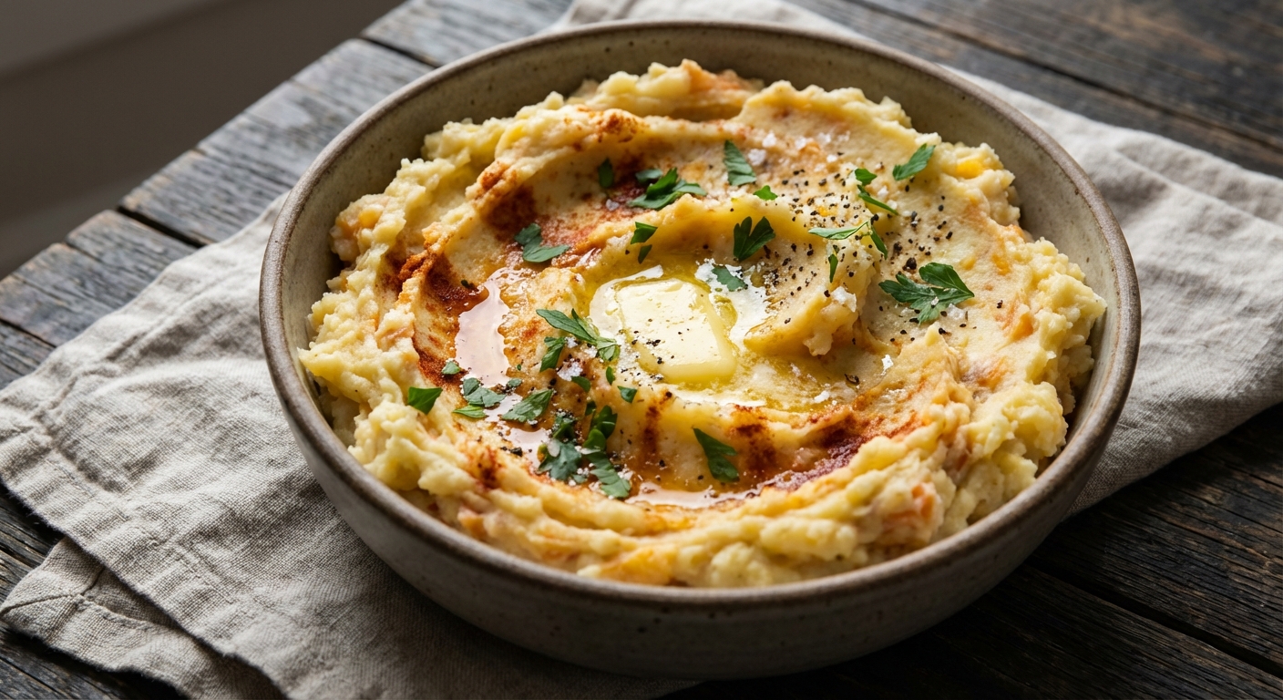 Mashed Potatoes and Root Vegetables with Paprika and Parsley