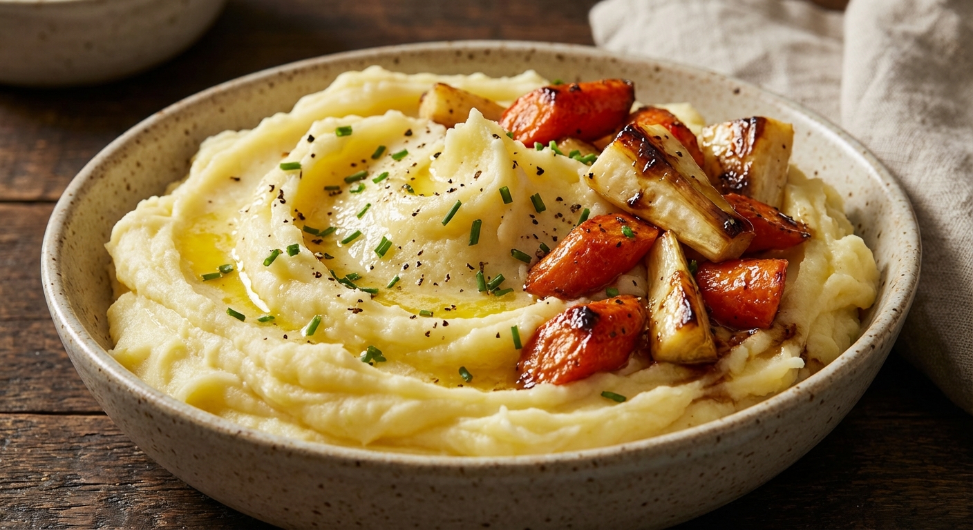 Mashed Potatoes with Caramelized Root Vegetables