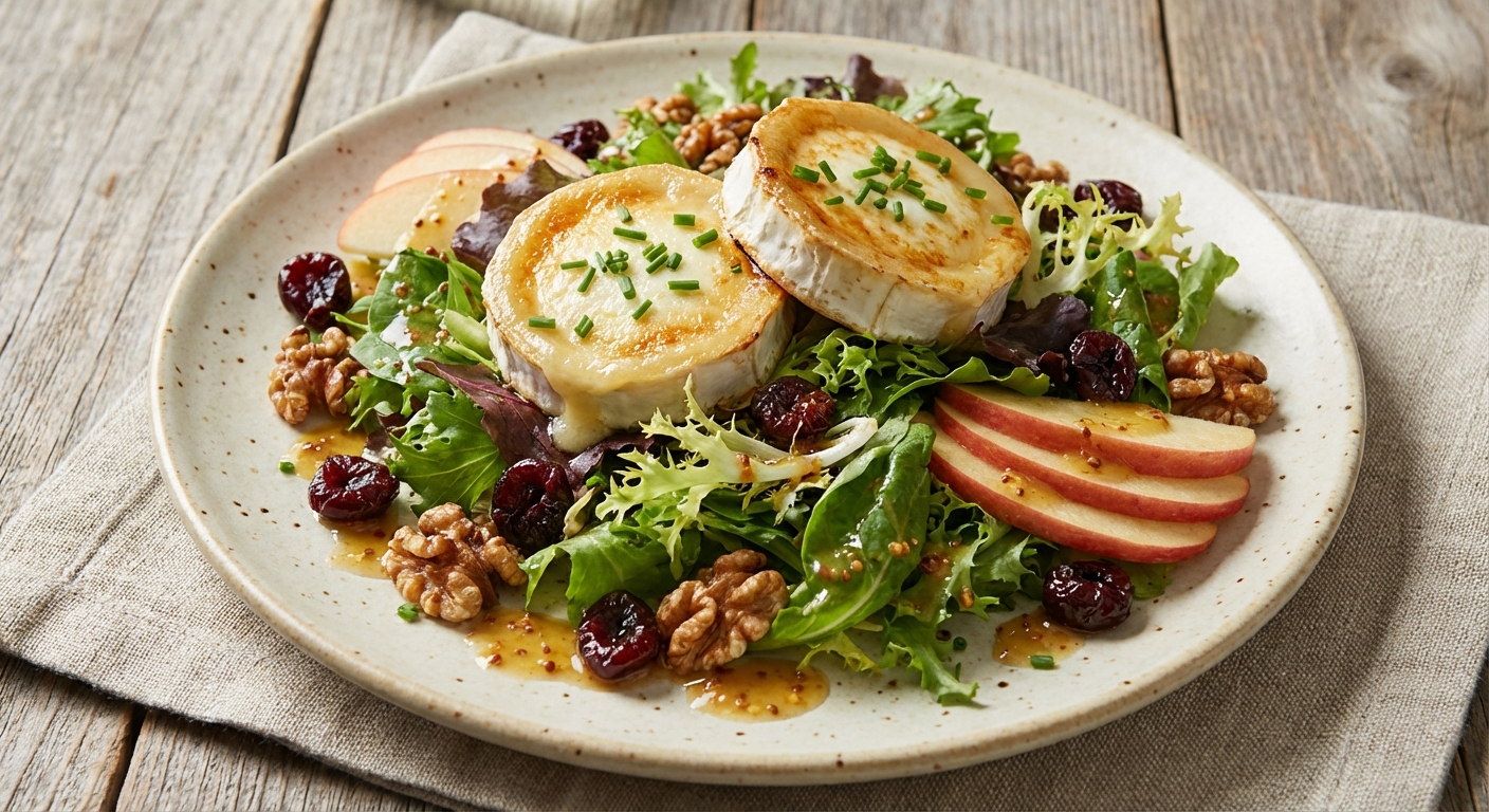 Mixed Greens Salad with Warm Goat Cheese