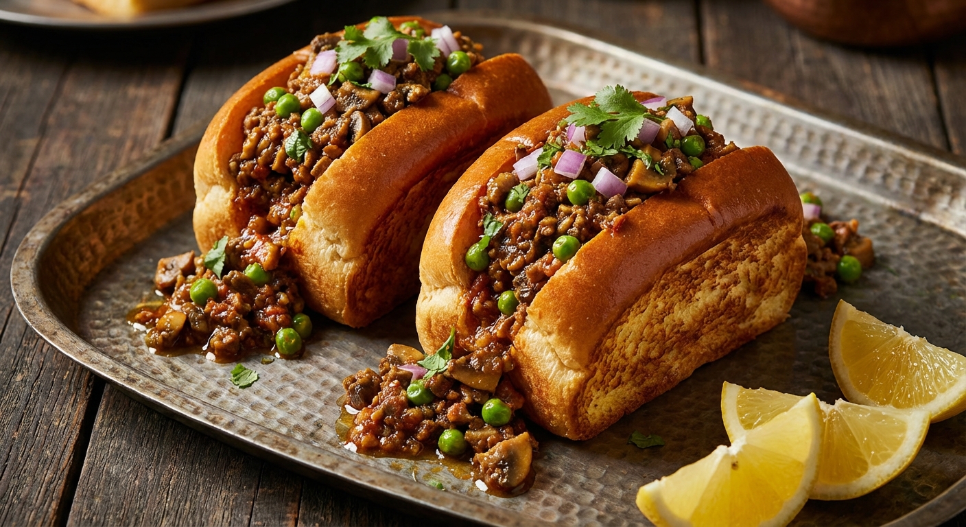 Mushroom and Pea Kheema