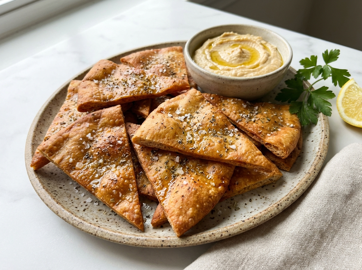 Olive Oil–Sea Salt Pita Chips