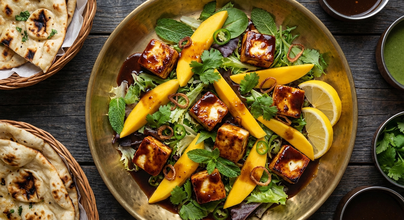 Paneer, Mango, + Tamarind Salad