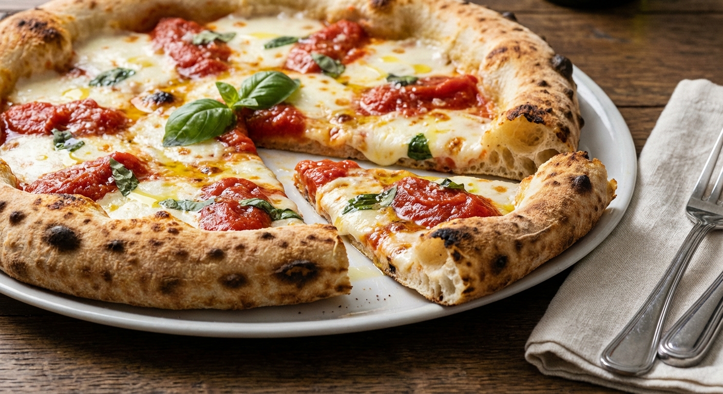 Pizza Bianca with Tomatoes and Mozzarella