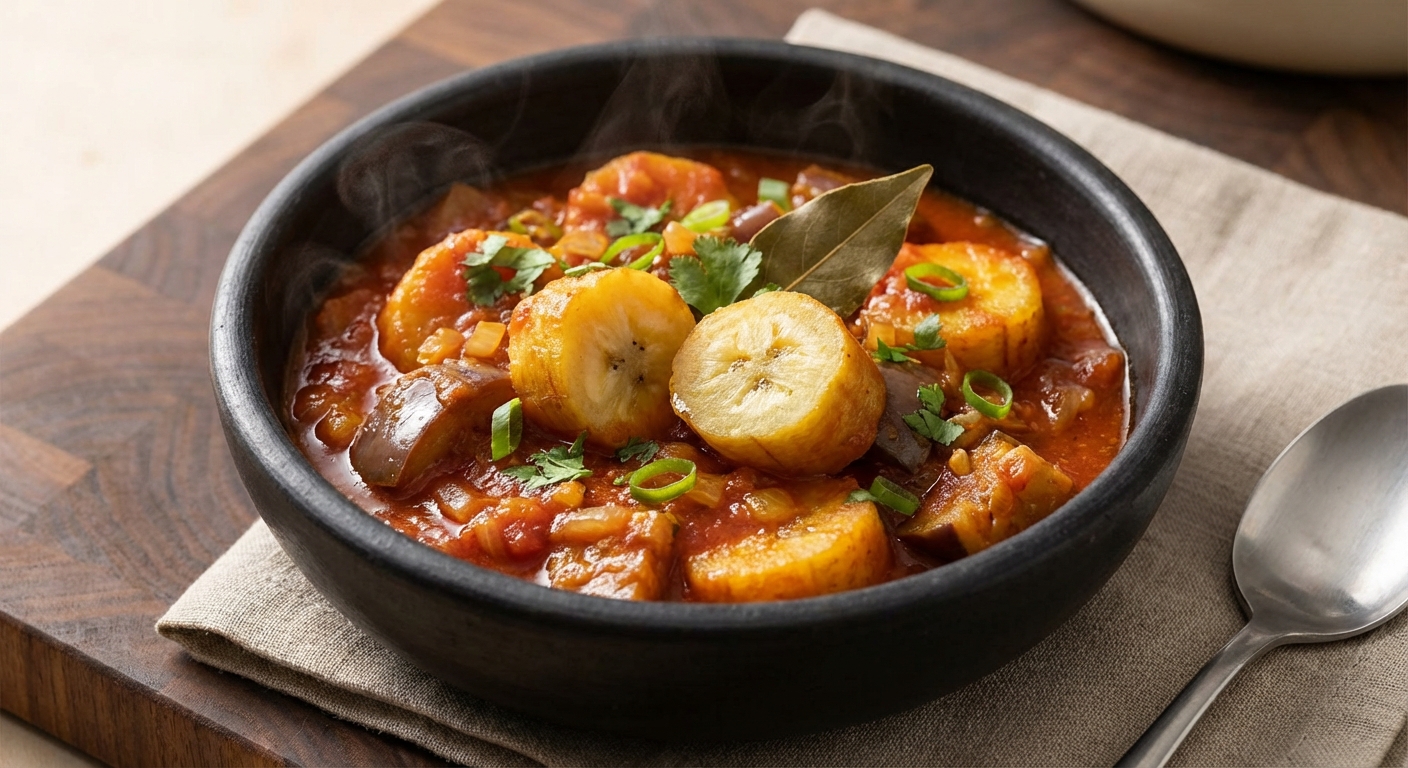 Plantain and Eggplant Stew