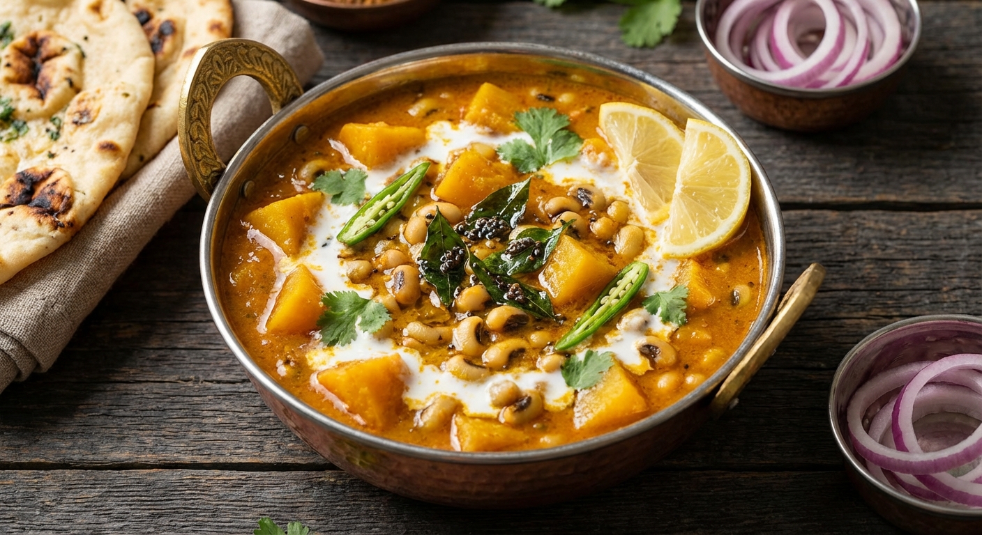 Pumpkin, Black-eyed Pea, + Coconut Curry