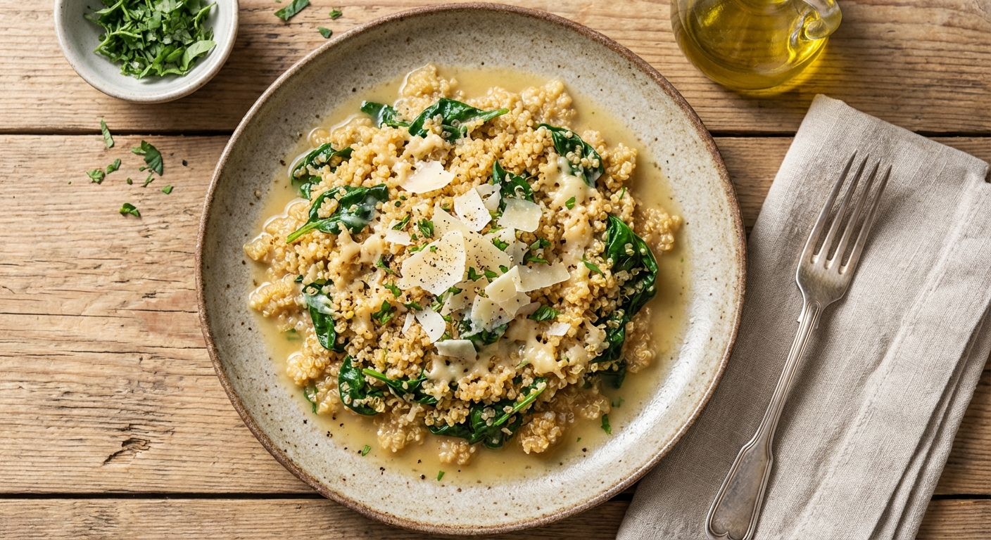 Quinoa with Spinach and Parmesan