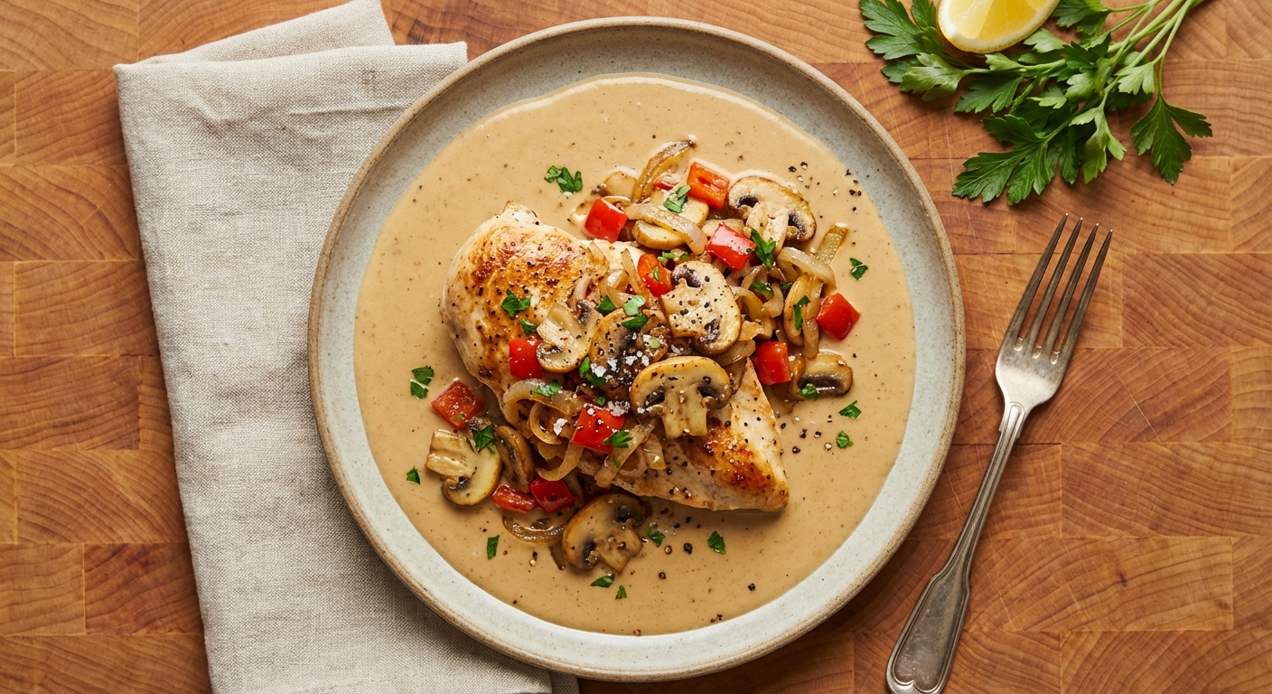 Red Bell Pepper, Mushroom, and Onion Filling