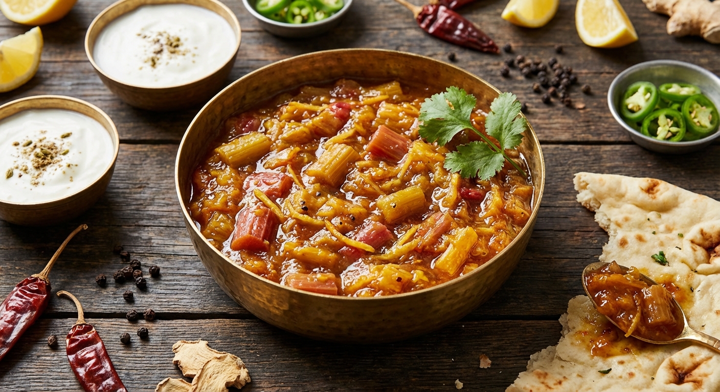 Rhubarb + Ginger Chutney