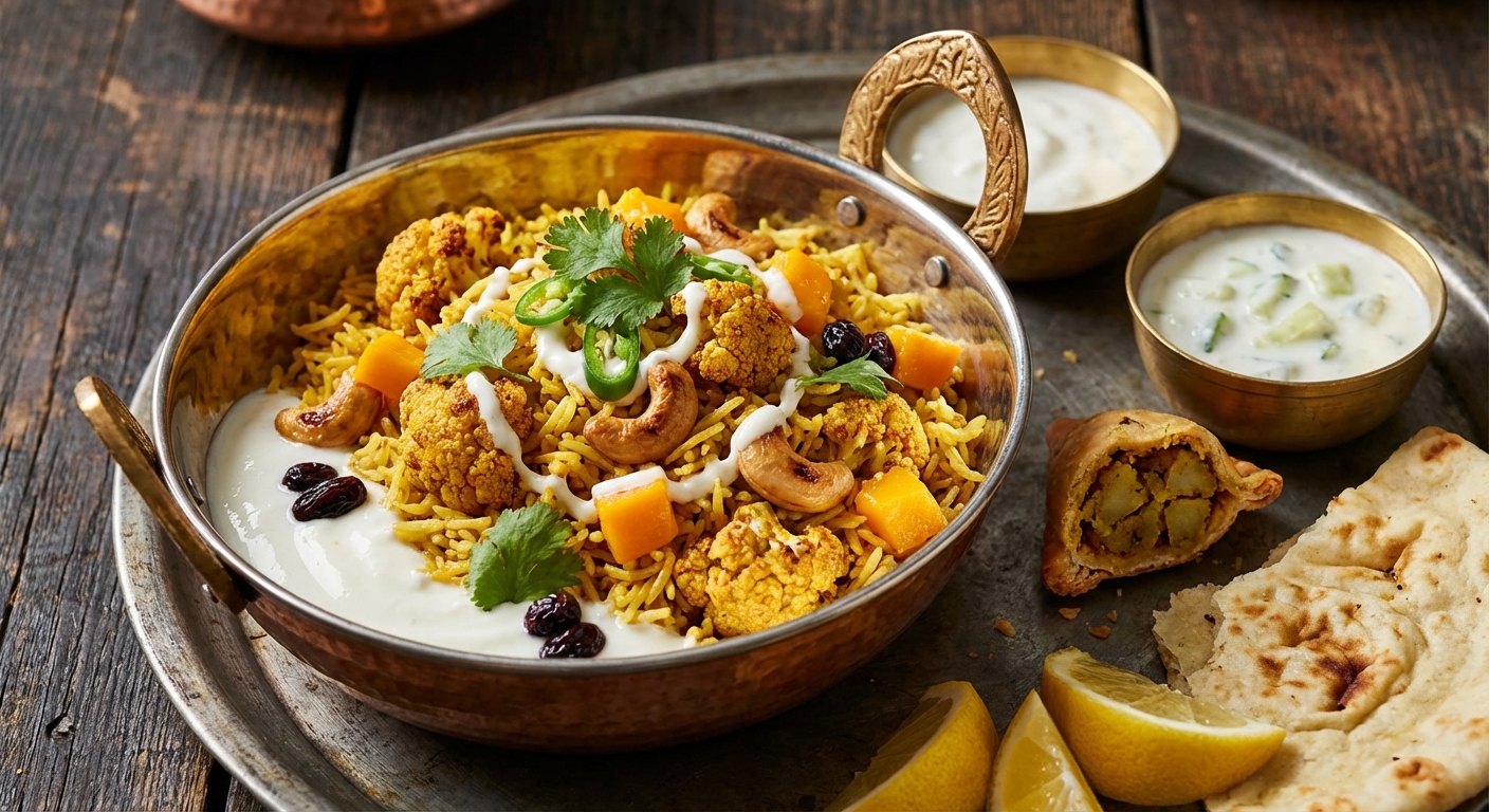 Rice Salad with Cauliflower, Cashews, and Mango