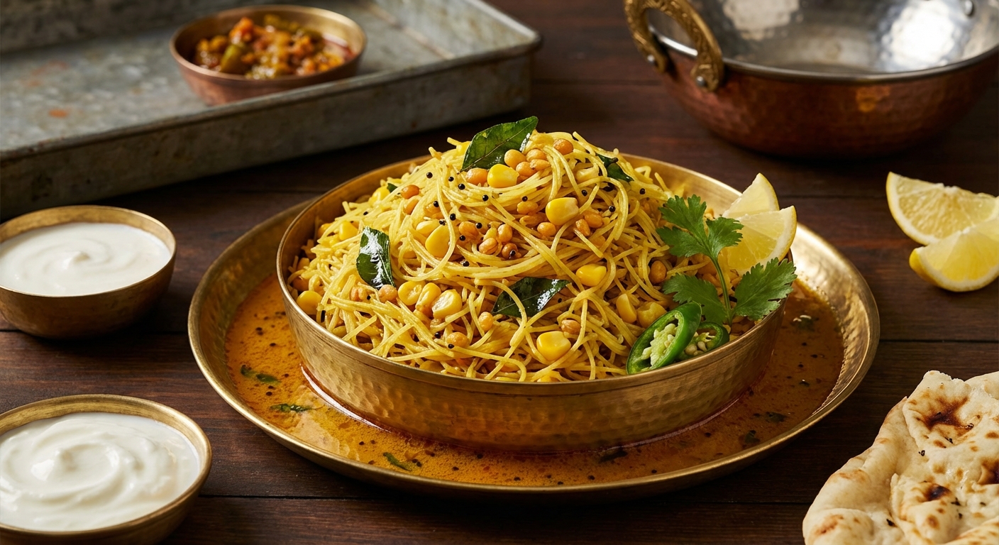 Rice Vermicelli and Corn Upma