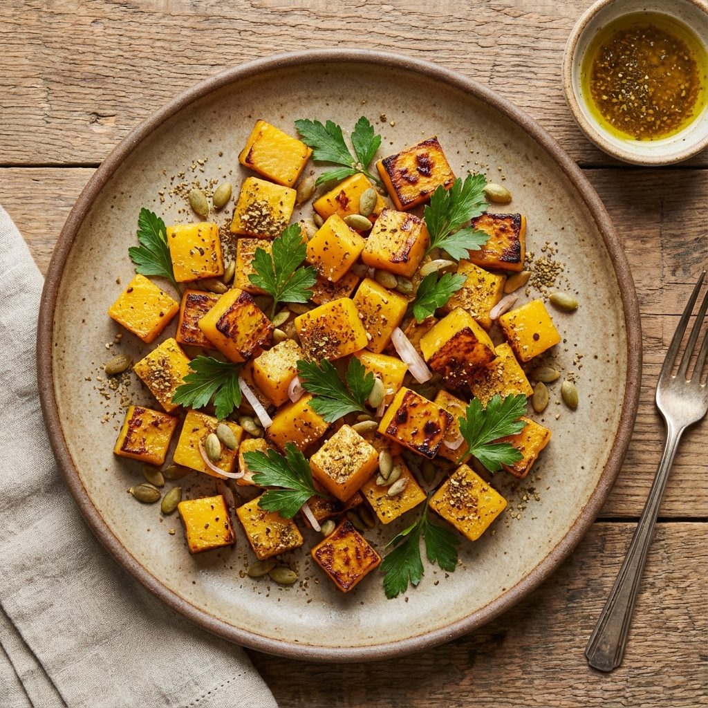 Roasted Butternut Squash Salad with Za’atar and Parsley