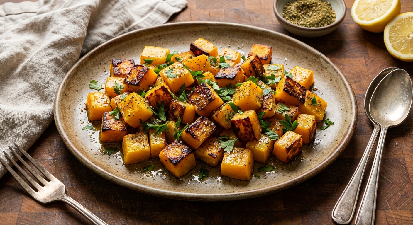 Roasted Butternut Squash Salad with Za’atar and Parsley