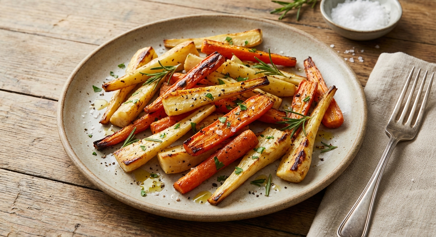 Roasted Carrots and Parsnips with Rosemary