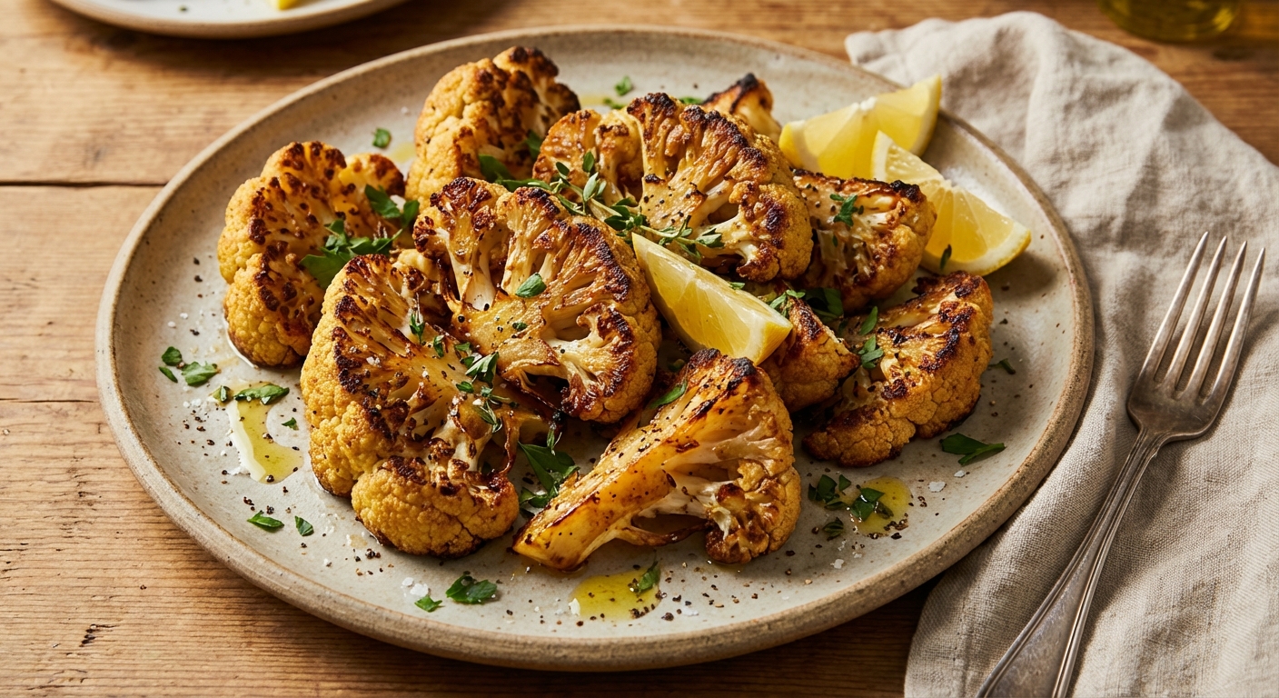 Roasted Cauliflower Wedges