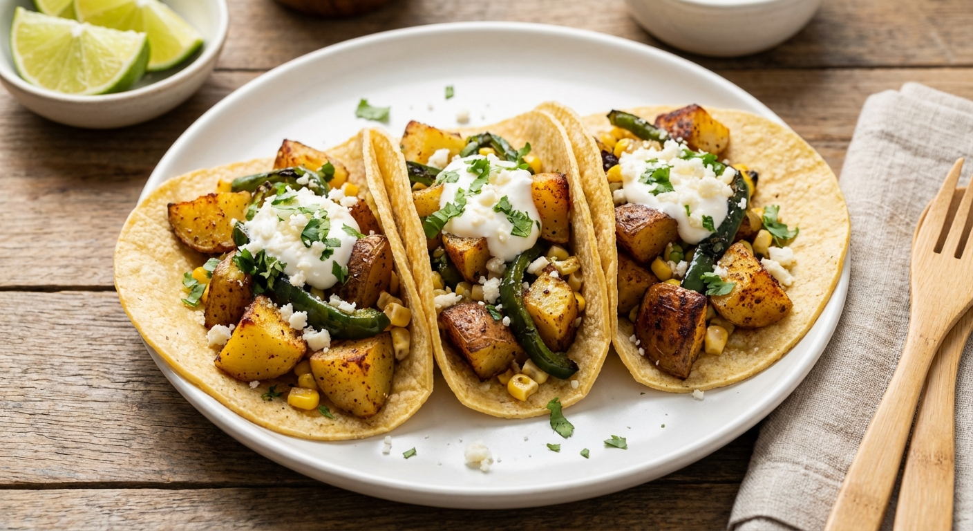 Roasted Potato and Corn Tacos