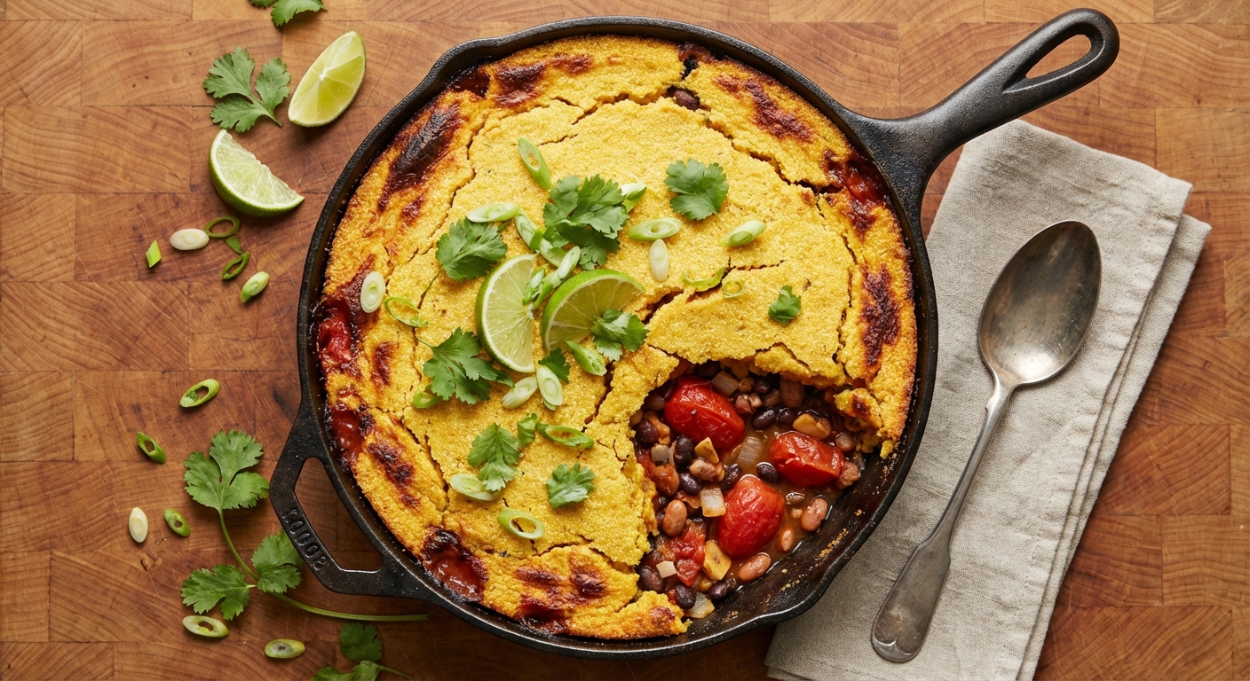 Roasted Vegetable Tamale Pie