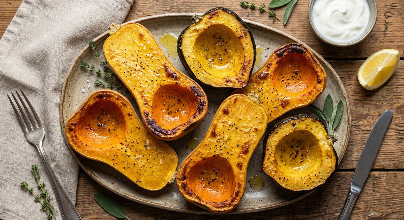 Roasted Winter Squash Halves