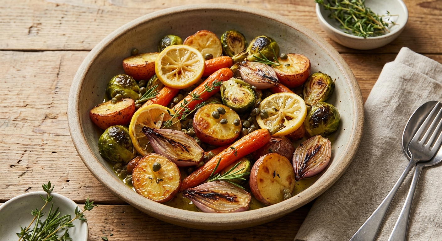 Roasted Winter Vegetables with Capers and Lemon