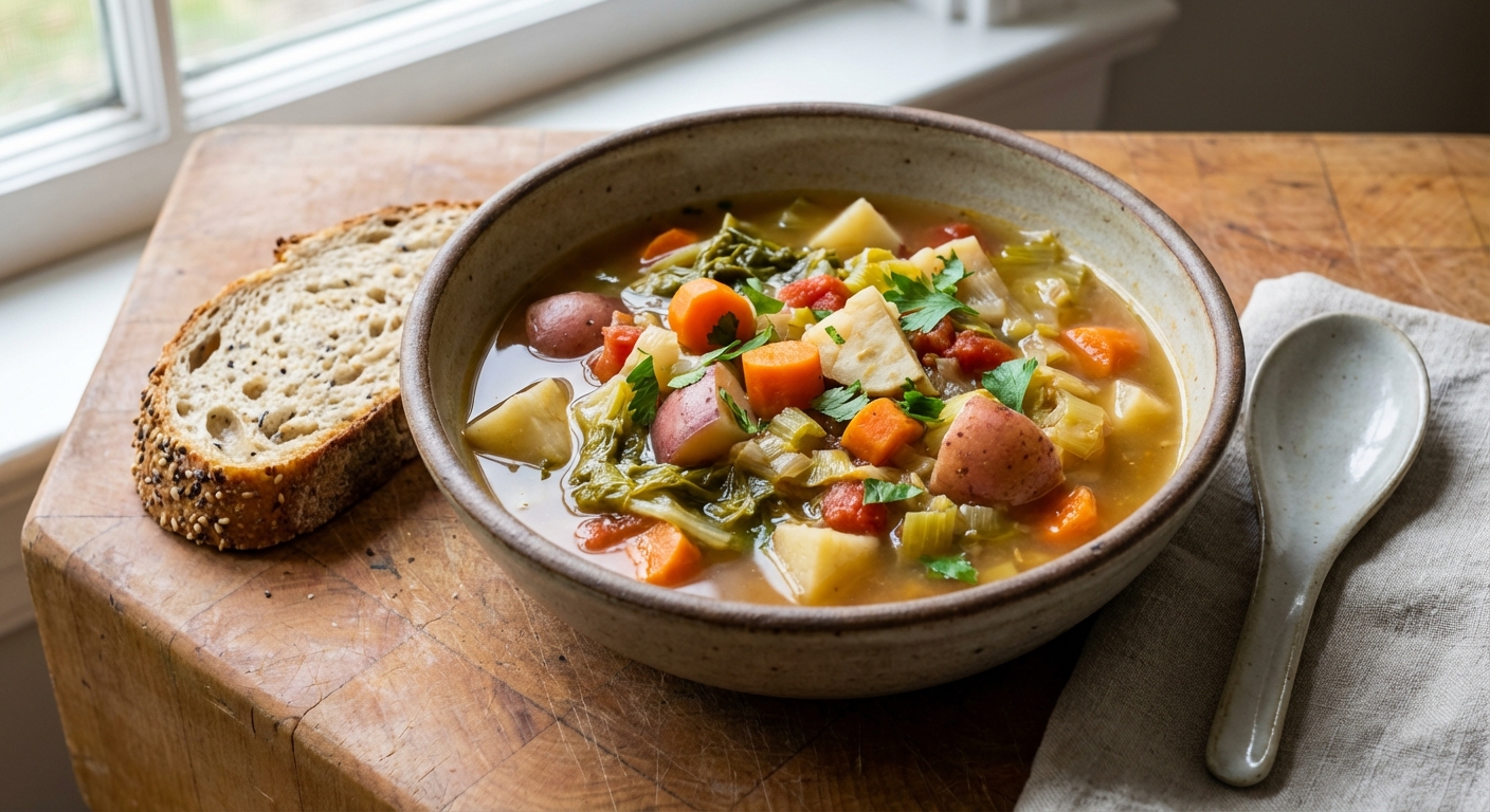 Root Vegetable and Escarole Soup