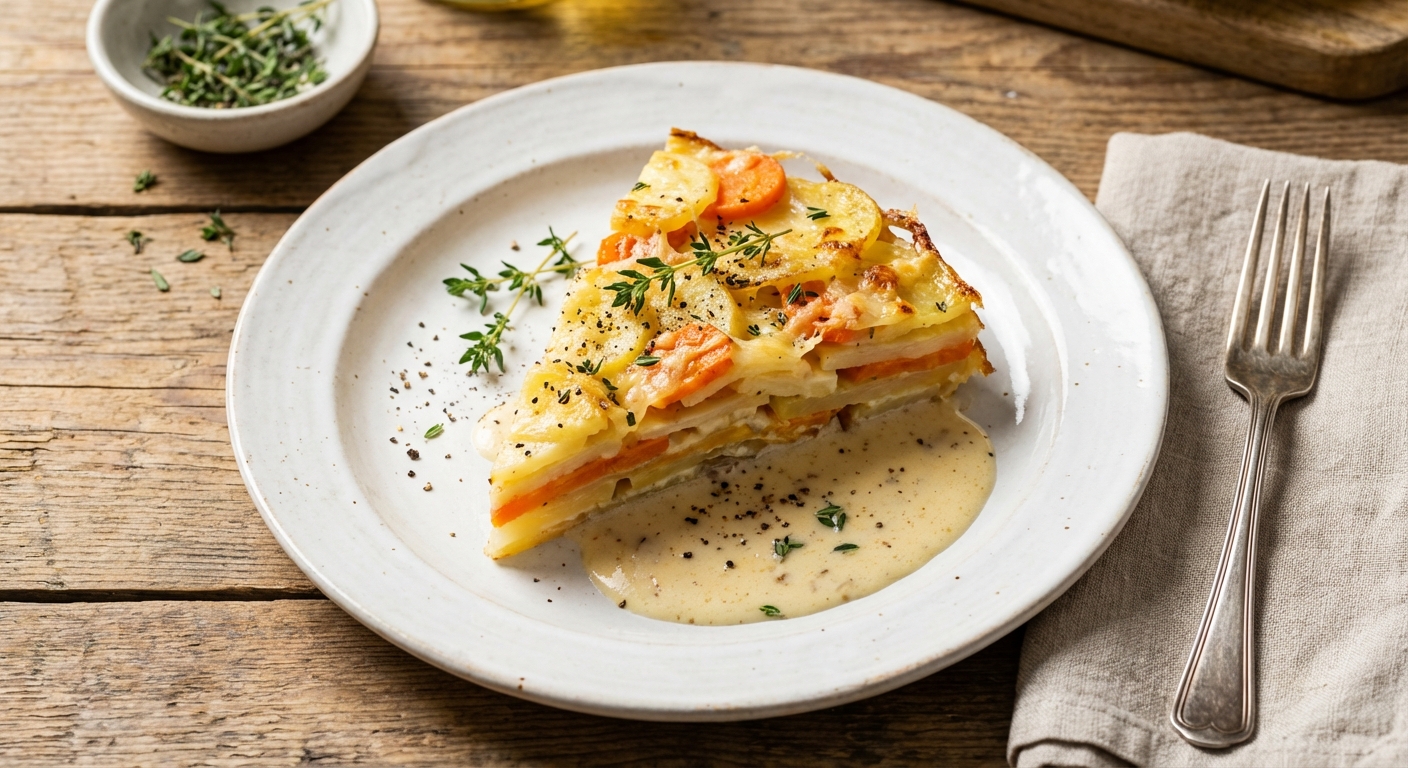 Root Vegetable Gratin with Gruyère