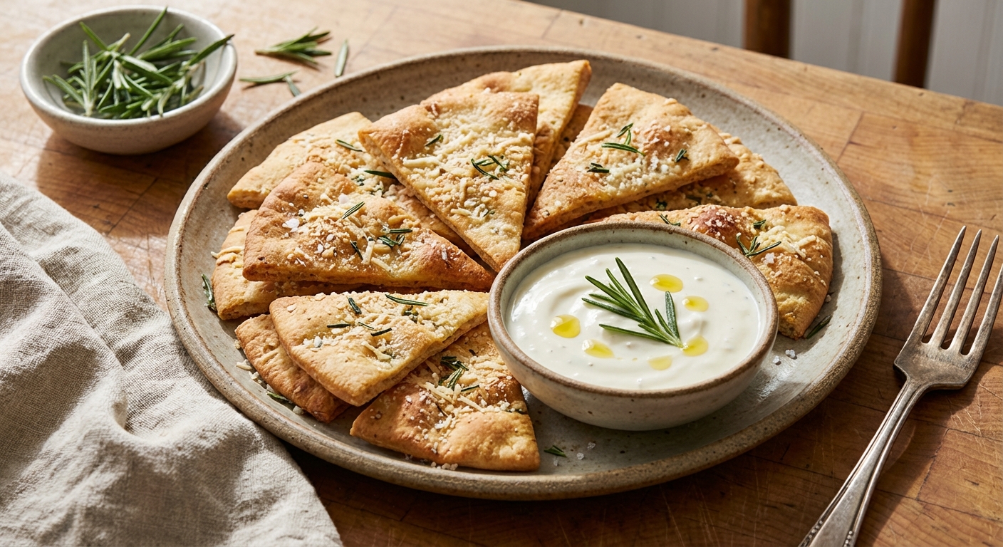 Rosemary-Parmesan Pita Chips