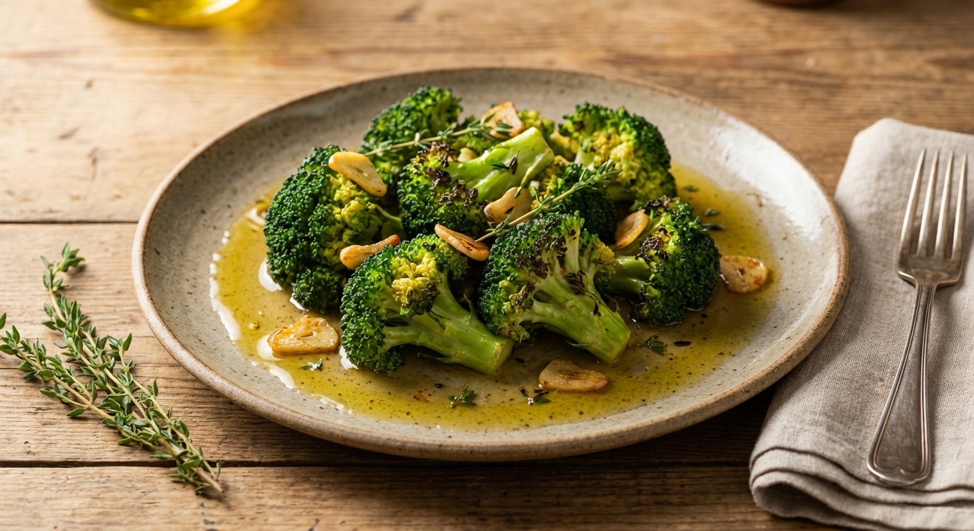 Sautéed Broccoli with Garlic and Thyme