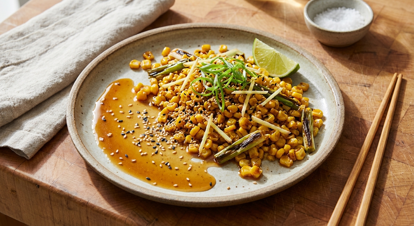 Sautéed Corn with Miso and Scallions