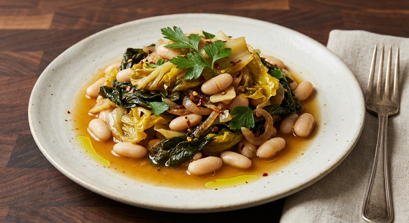 Sautéed Escarole and White Beans