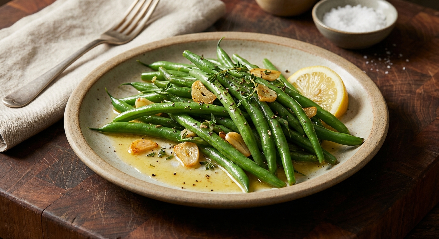 Sautéed Green Beans with Garlic and Herbs