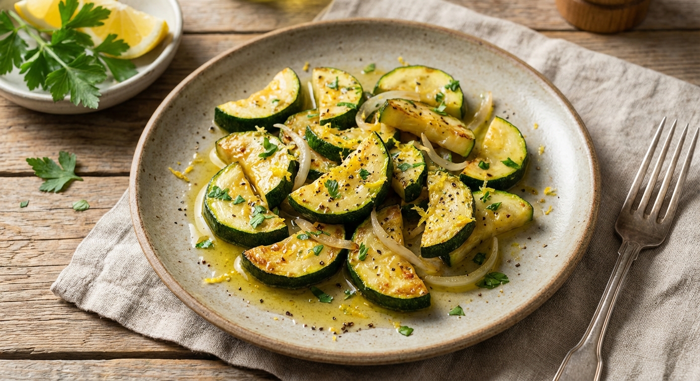 Sautéed Zucchini with Lemon and Parsley