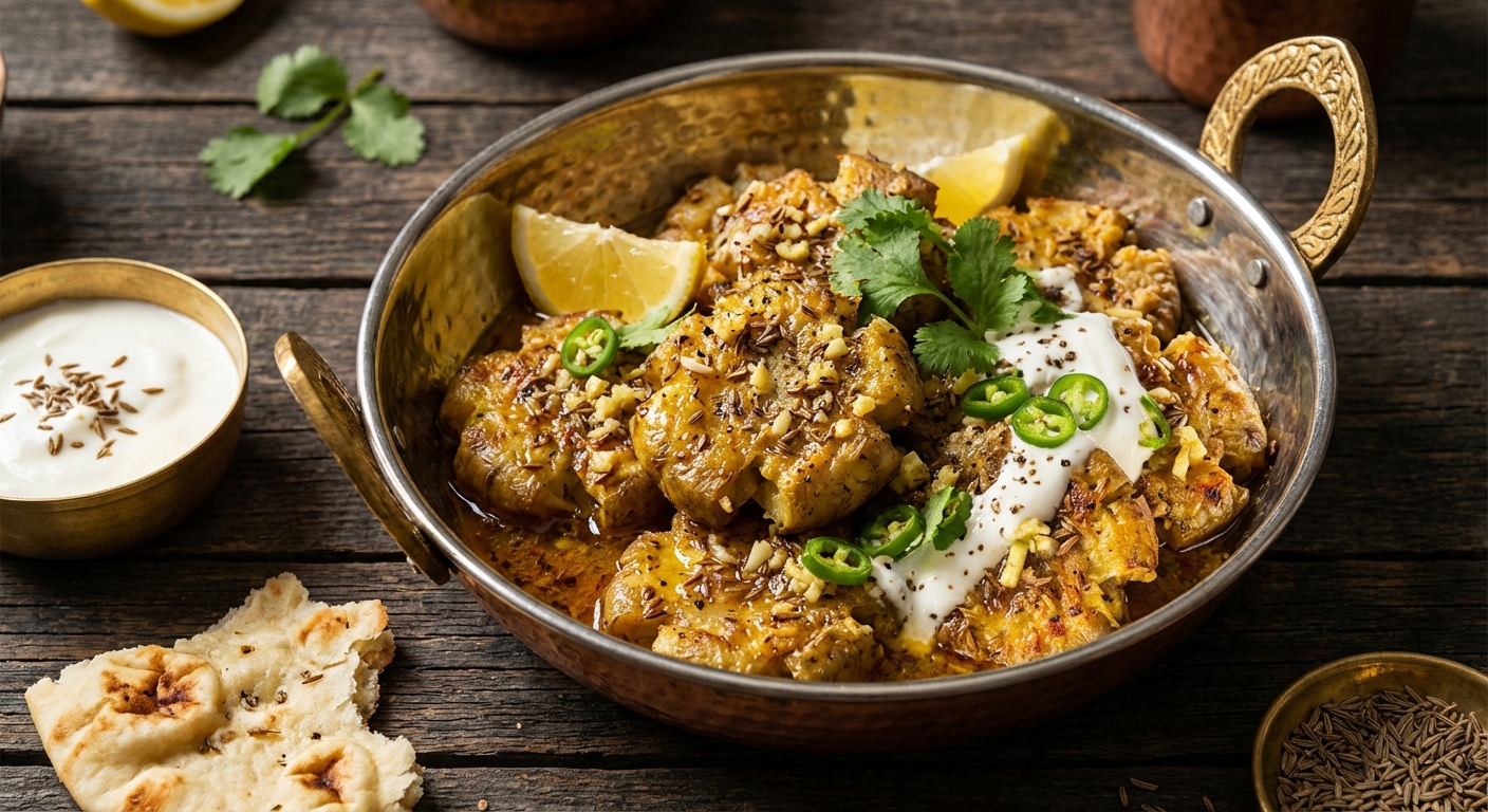 Smashed Jerusalem Artichokes with Butter, Pepper, + Garlic