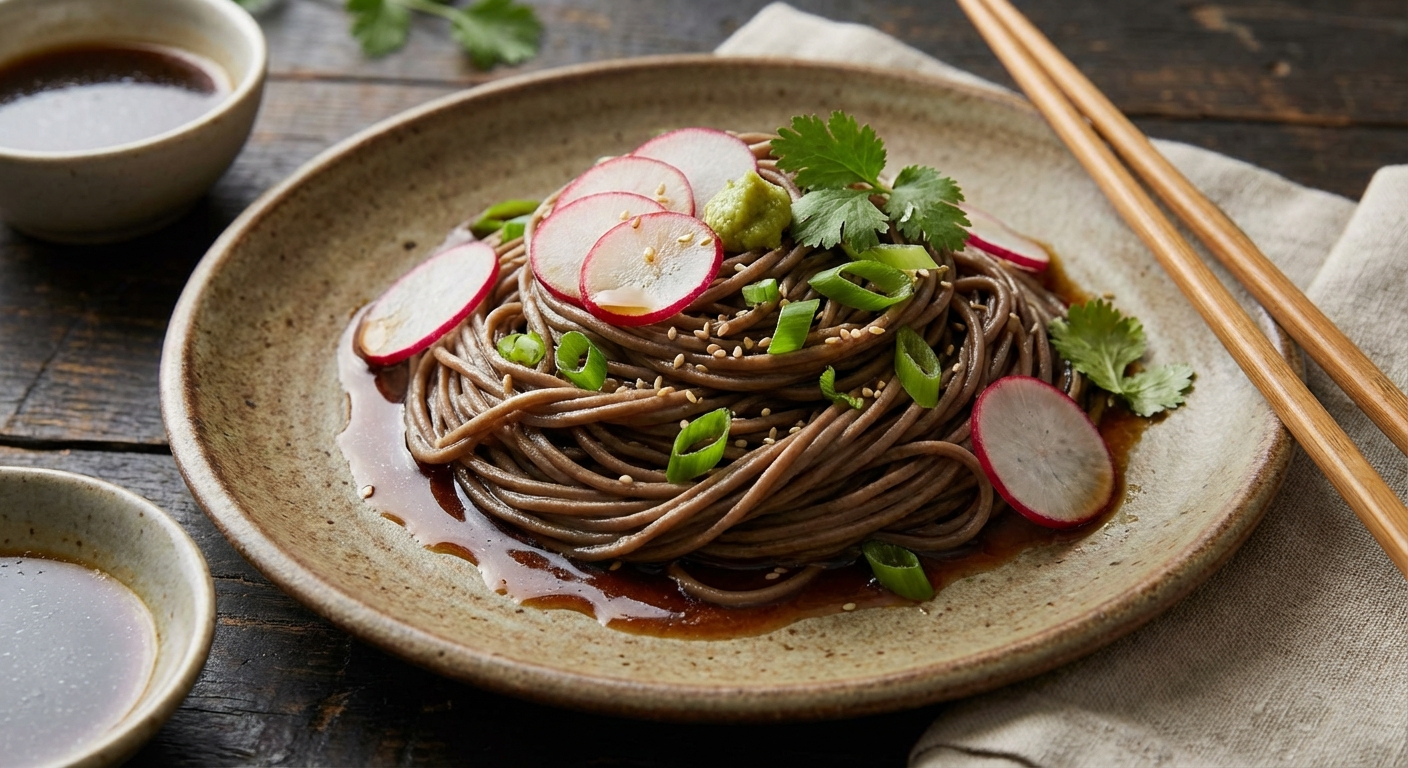Soba Noodle Salad with Wasabi and Radish
