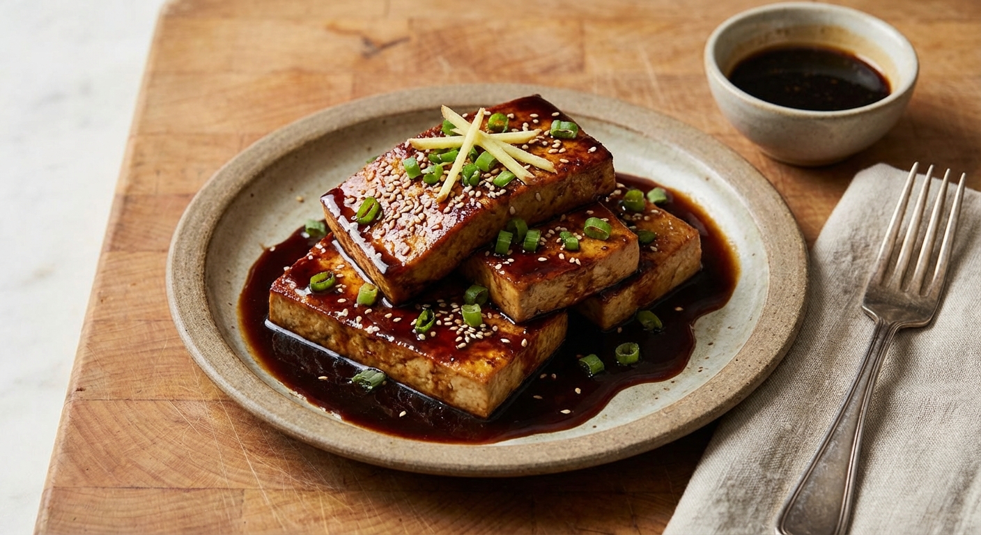 Soy-Balsamic Glazed Tofu