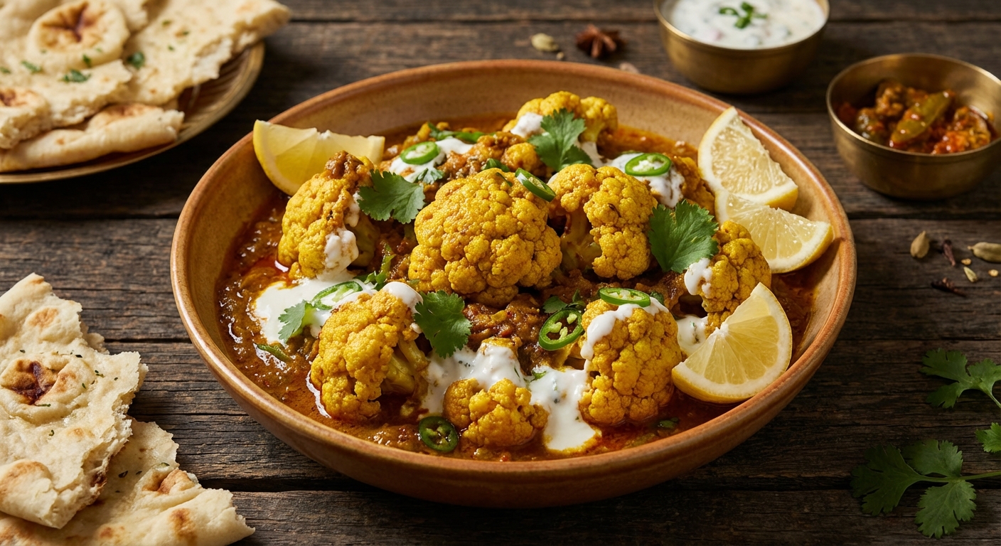 Spiced Cauliflower with Yogurt and Lime