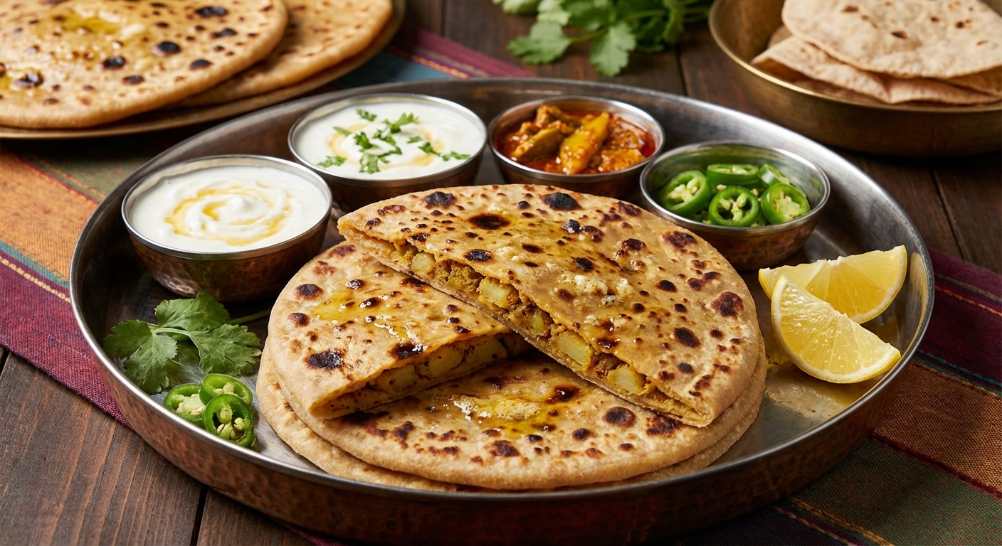 Spiced Potato-Stuffed Paratha