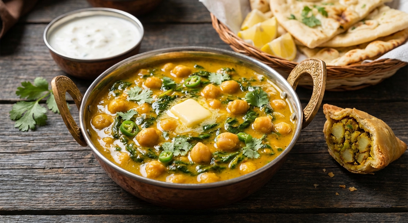 Spinach, Tomato, + Chickpea Curry