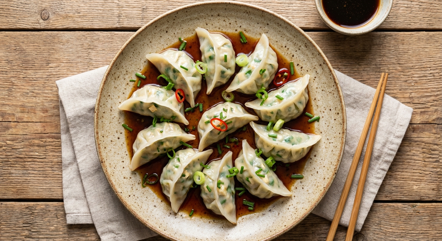 Steamed Chive and Cabbage Dumplings