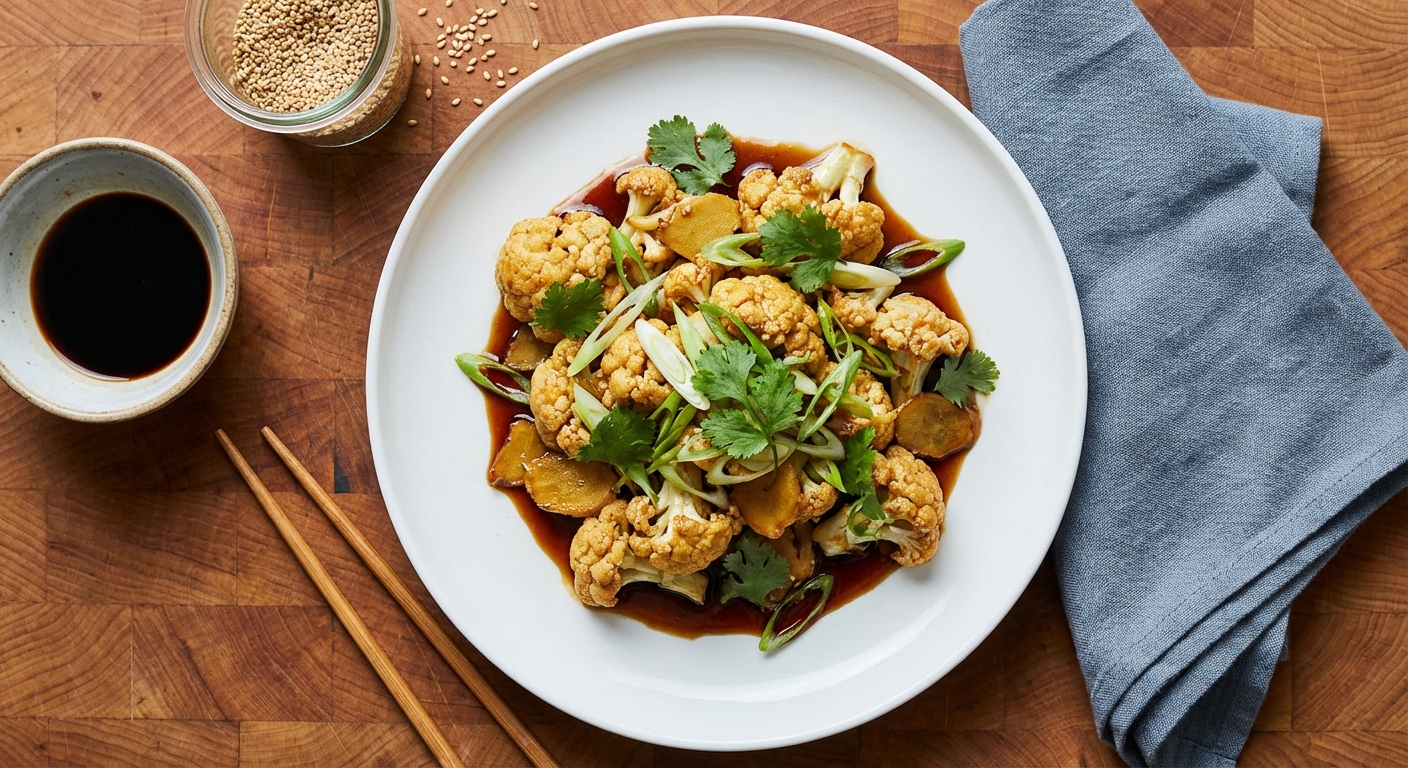 Stir-Fried Cauliflower with Ginger and Scallions