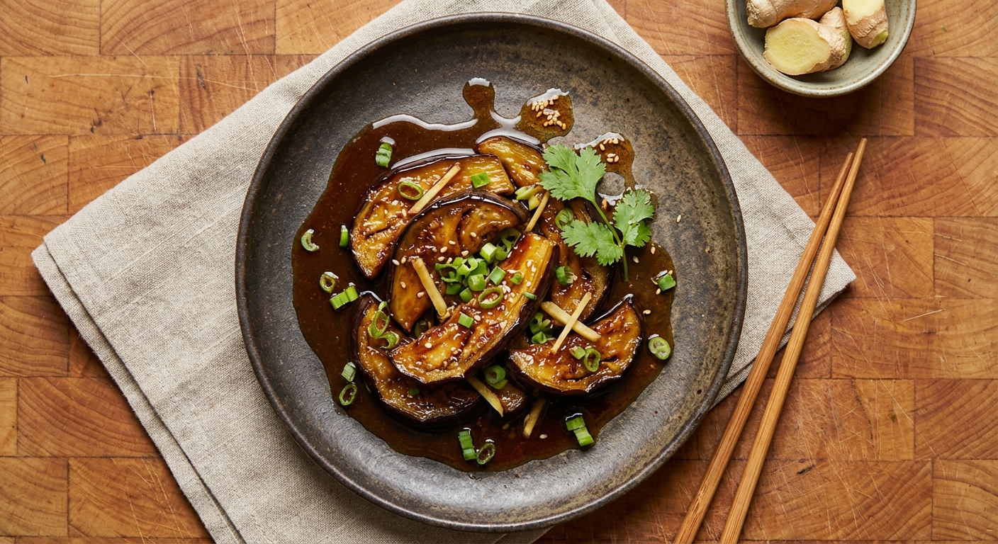Stir-Fried Eggplant with Ginger and Garlic