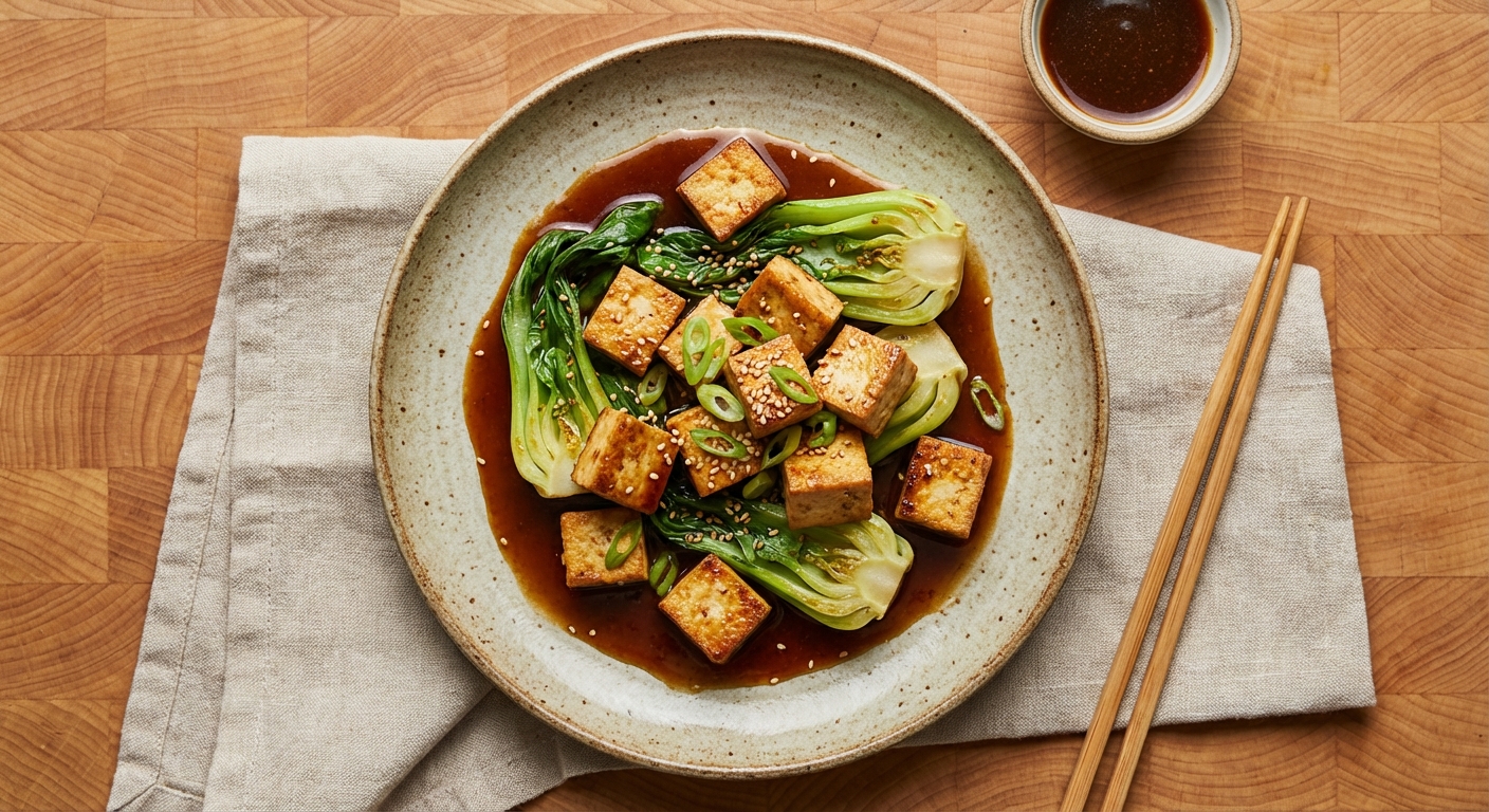 Stir-Fried Tofu and Bok Choy