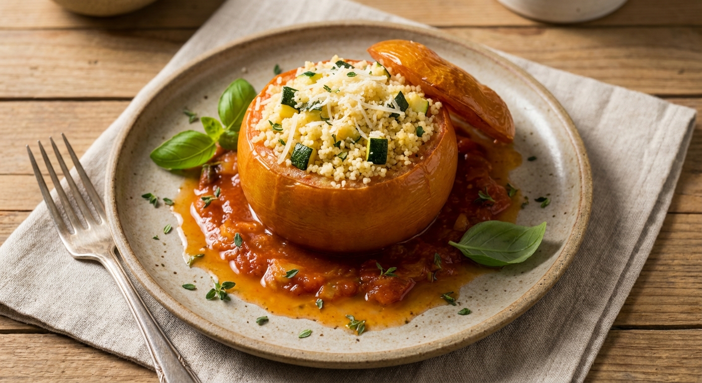 Stuffed Tomatoes with Zucchini and Couscous