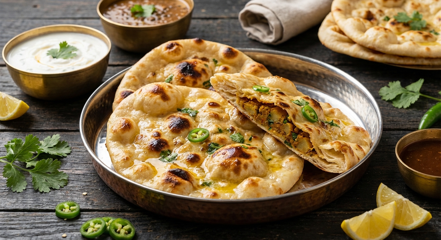 Stuffing Naan