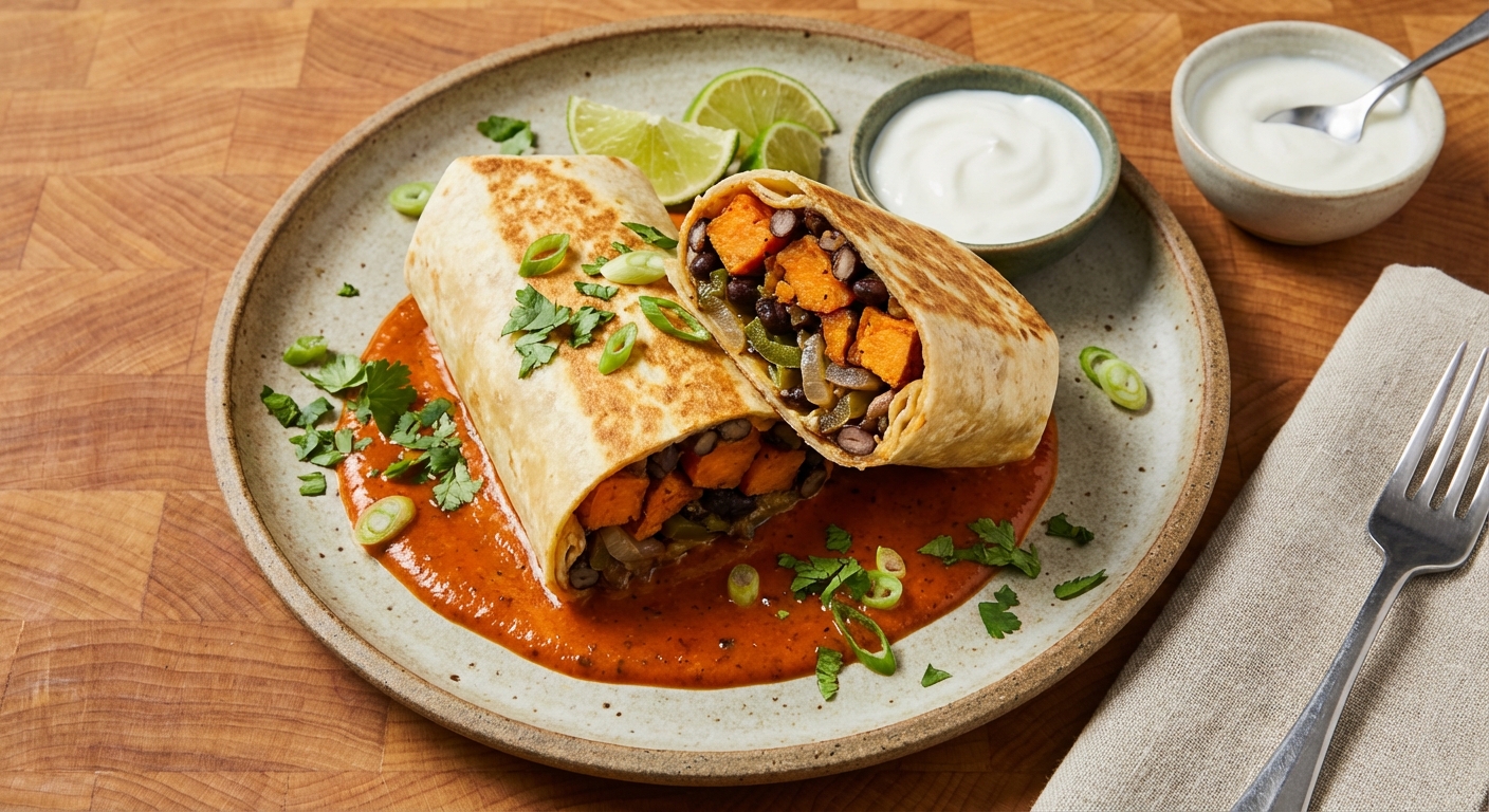 Sweet Potato and Black Bean Burritos