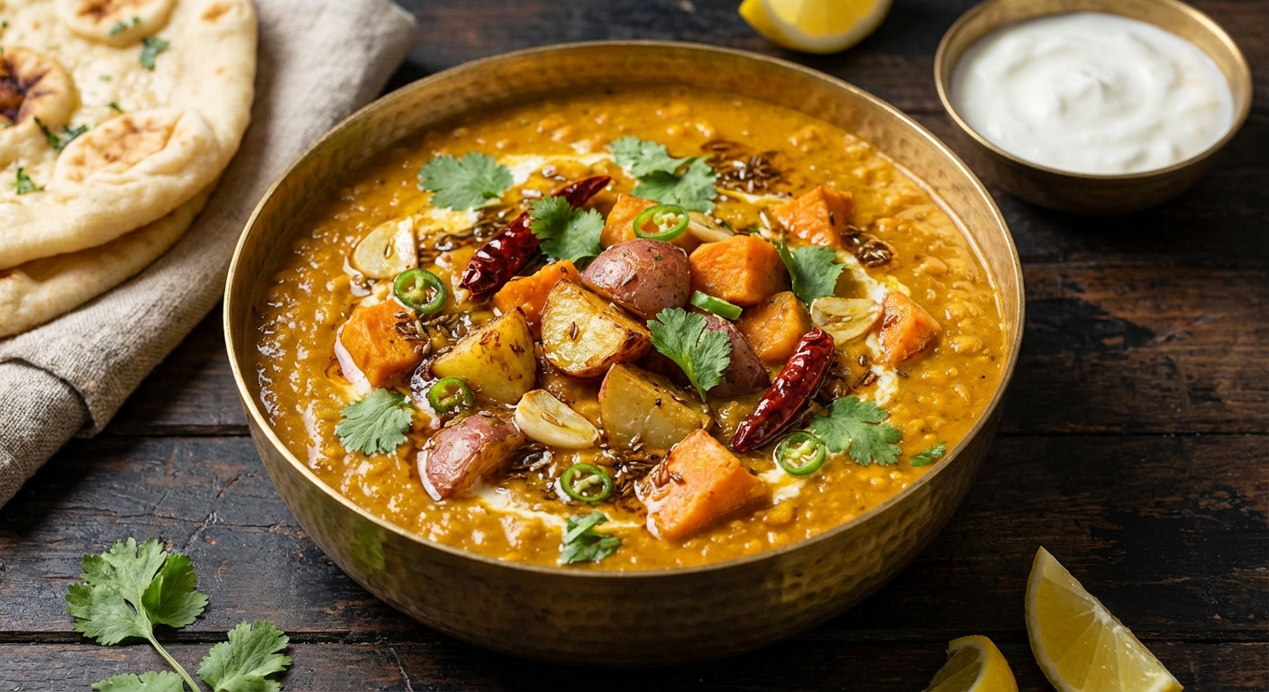 Sweet Potato and Red Potato Vindaloo