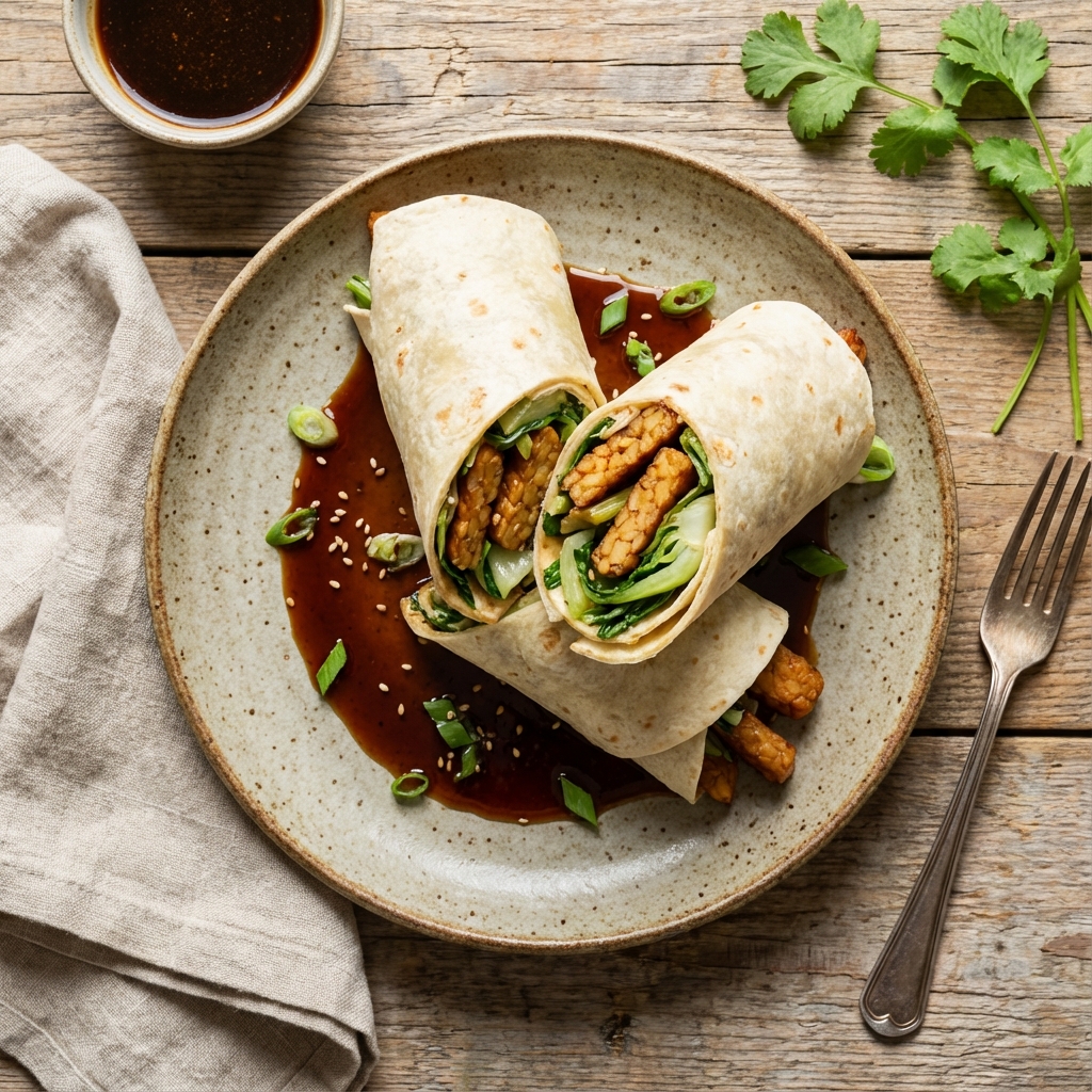 Tempeh Wraps with Bok Choy