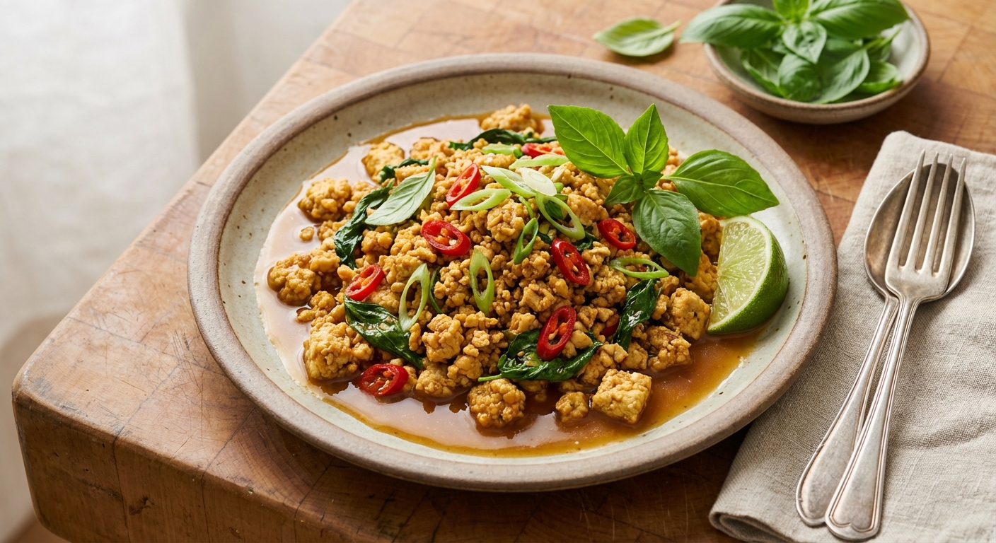 Thai Basil Tofu Crumble