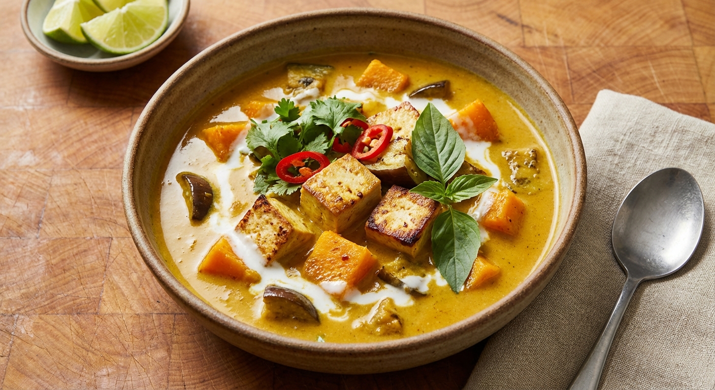 Thai-Style Vegetable Curry with Tofu and Squash