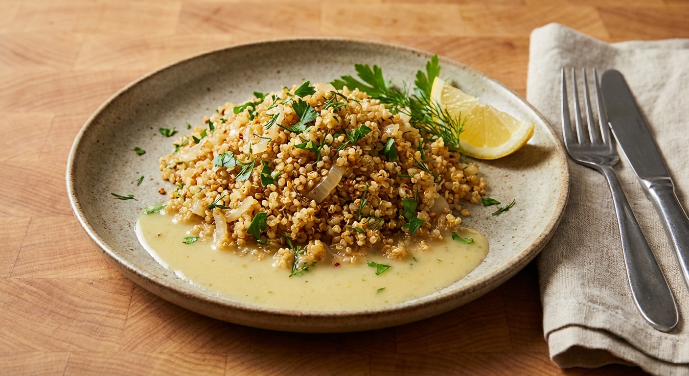 Toasted Quinoa with Herbs and Lemon